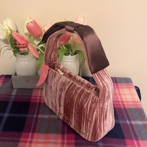 Nwt kate spade crush velvet fabric baguette bag